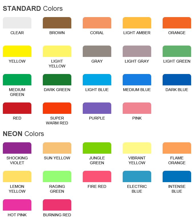 Mylar Colors