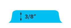 3/8" (often used for bottom tabs)